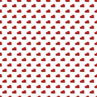 isometriska röda hjärtan kärlek tecken sömlös vektor mönster