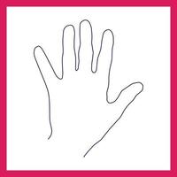 skizzieren Sie die Hand mit ausgebreiteten Fingern vektor