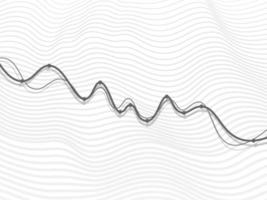 finanzielles abwärtswellendiagramm auf weiß vektor