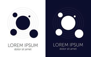 Vektor-Planeten-Logo-Design-Vorlage Kosmos-Konzept-Symbol vektor