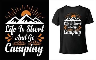 Camping-Vektorlizenzgebühren, Camping-T-Shirt-Design, Liebescamping vektor