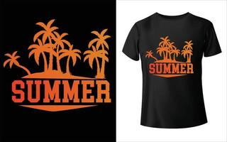 sommar t-shirt design, sommar vintage t-shirt design, sommar strand t-shirt mall färg, t-shirt design vektor