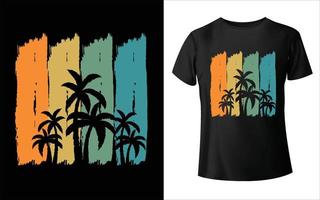 Sommer-T-Shirt-Design, Sommer-Vintage-T-Shirt-Design, Sommer-Strand-T-Shirt-Vorlagenfarbe, T-Shirt-Design