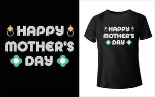 Fröhliches Muttertags-T-Shirt-Design, Muttervektor, Muttertags-T-Shirt-Design, Muttervektor, vektor
