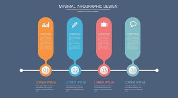 Business-Infografik-Vorlage mit Symbol, Vektor-Design-Illustration vektor