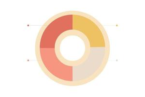 flacher Budgetbericht. Illustration der Infografik-Geschäfts-, Diagramm- und Diagrammplanung vektor