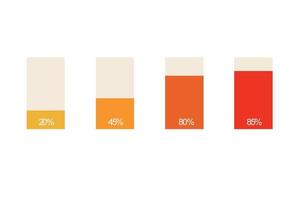 flacher Budgetbericht. Illustration der Infografik-Geschäfts-, Diagramm- und Diagrammplanung vektor