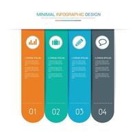 Business-Infografik-Vorlage mit Symbol, Vektordesign-Element vektor