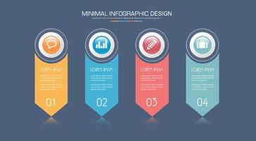 business infographic mall med ikon, vektor design illustration