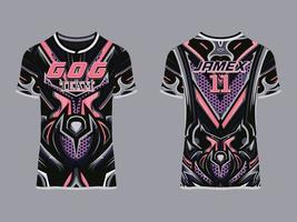 abstraktes Vektordesign des Gaming-Jersey-Clubs vektor