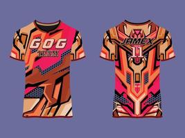 abstraktes Vektordesign des Gaming-Jersey-Clubs vektor