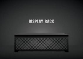 Cool Street Style schwarzes Kettenglied Display Rack Grafikmuster Podium Display 3D Illustration Vektor
