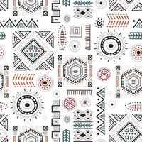 afrikansk konst dekoration mönster tribal geometriska former sömlös bakgrund. vektor