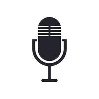 Mikrofon-Symbolvektor. Sendesymbole, Podcasts, Musik und mehr vektor