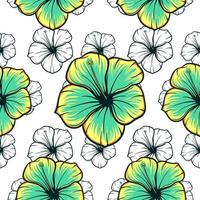 tropiska blad blomma seamless mönster ny stil vektor