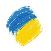 ukrainische flagge - gelbe und blaue horizontale bänder. handgezeichnete hintergrundvorlage mit texturierten farbstreifen des pinselschmutzes, symbol der ukraine vektor