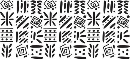 afrikanska clash etniska tribal sömlösa mönster bakgrund. vektor svart och vit kvadrat upprepa linjer bakgrund för svart historia månad, juni, kwanzaa utskrift, banderoll, tapeter.