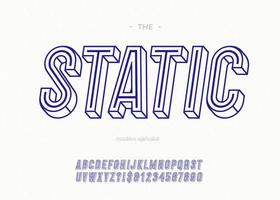 vektor 3d fett statische schriftart moderne typografie