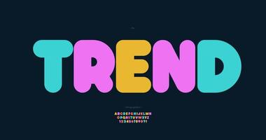 trend-alphabet fetter stil moderne typografie vektor