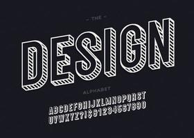 Vektordesign modernes 3D-Alphabet für die Dekoration vektor
