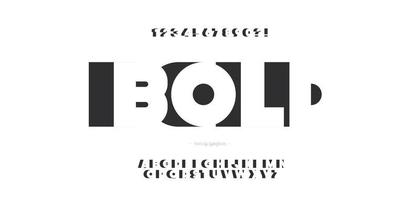 vektorschriftart 3d fette moderne typografie vektor