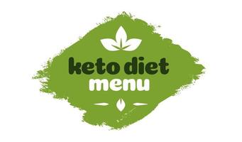 Keto-Diät-Menü Ernährung Vektor-Abzeichen vektor