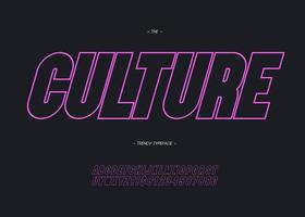 Vektor Fett Kultur Schriftart moderne Typografie