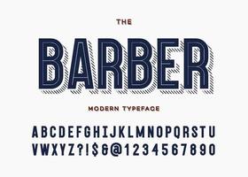 Barbier Schriftart. alphabet moderne schrift typografie serifenlos vektor