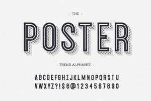 Poster trendiges Alphabet vektor