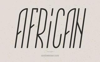 vektor afrikanische schriftart kursiv