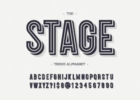 Vektor-Bühnenschrift moderne Typografie vektor