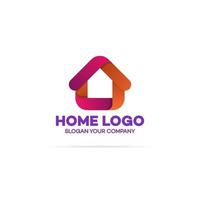 home logo orange und rote farbe vektor