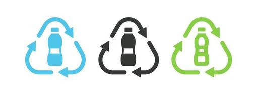 Recycling-Symbol für PET-Plastikflaschen vektor