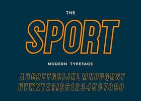 vektor sport modern typsnitt sans serif stil