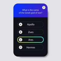 Frage und Antworten im Neon-Stil für App Mobile vektor