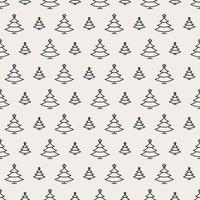 Weihnachtsbaum nahtlose Muster schwarze Farbe auf weißem Hintergrund für Produktwerbung vektor