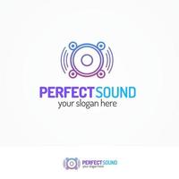 perfekt ljudlogotyp med dynamisk ikon vektor