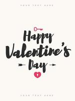 Valentinskarte mit Zeichen Happy Valentines Day auf weißem Hintergrund für Poster, Bannerverkauf vektor