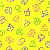 geometrisches muster bestehend aus formen farblinienstil auf gelbem hintergrund zur präsentation vektor