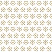 Weihnachten Schneeflocke Gold Stil nahtlose Muster auf weißem Hintergrund vektor