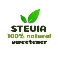 Steviablätter Symbol natürlicher Süßstoffersatz vektor