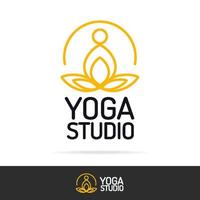 Vektor-Yoga-Studio-Logo-Set vektor