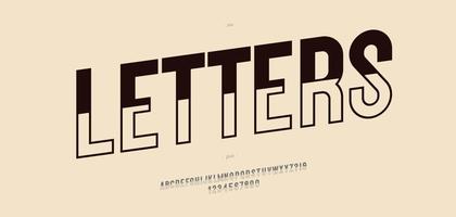 vektor teckensnitt stil modern typografi