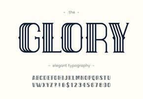 Vektor Herrlichkeit Art-Deco-Schriftart.