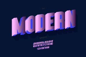 Vektor moderne Schriftart 3d fetter Stil