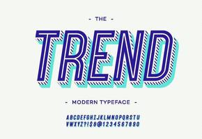 Vektor Trend fettes Alphabet moderne Typografie