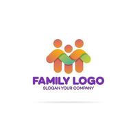 Familienlogo drei Personen vektor