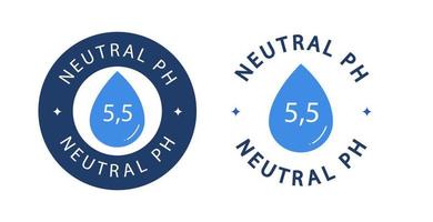 neutral ph-symbolvektor med fallområde 5,5 vektor