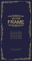 Vektorrahmen Art-Deco-Linienstil vektor
