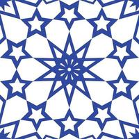 blå arabiska geometriska mönster vektor